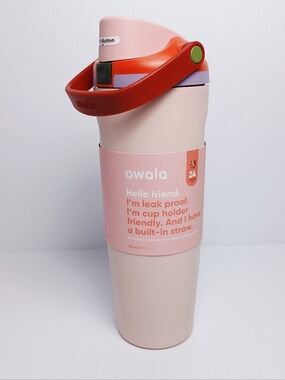 Owala FreeSip Sway Tumbler 30oz 'Sugar High' Pink Stainless Steel Water Bottle